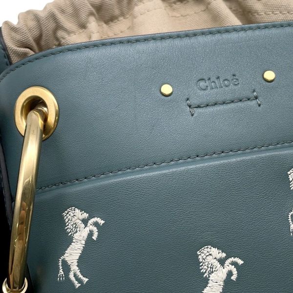 クロエ ハンドバッグ ロイ レザー ホース刺繍 バケットバッグ Chloe 2wayショルダー