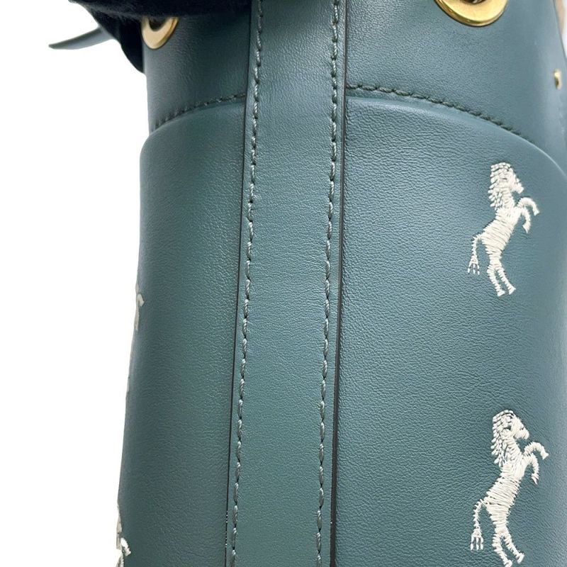 クロエ ハンドバッグ ロイ レザー ホース刺繍 バケットバッグ Chloe 2wayショルダー