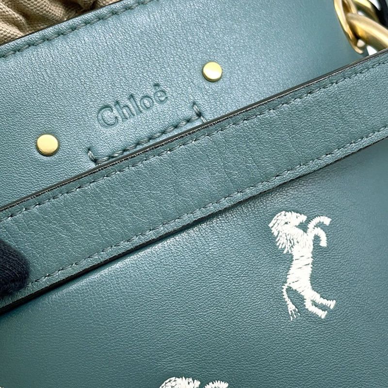 クロエ ハンドバッグ ロイ レザー ホース刺繍 バケットバッグ Chloe 2wayショルダー