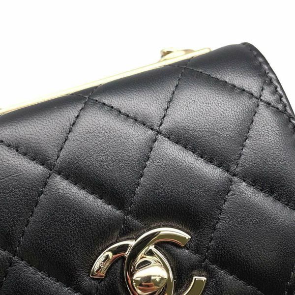 シャネル チェーンショルダーバッグ マトラッセ ココマーク ラムスキン A81633 CHANEL バッグ キルティング ポシェット 黒