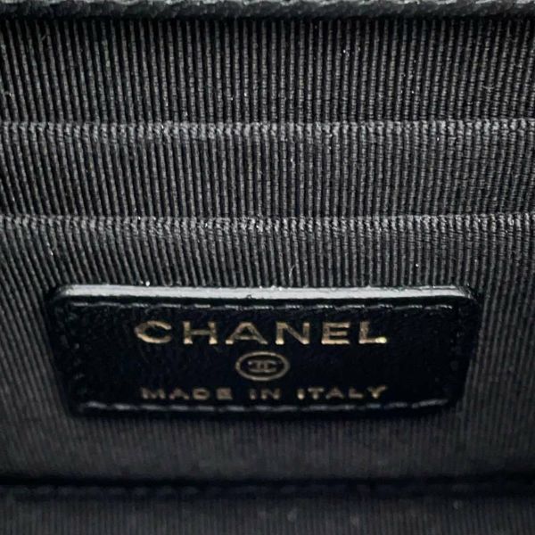 シャネル チェーンショルダーバッグ マトラッセ ココマーク ラムスキン A81633 CHANEL バッグ キルティング ポシェット 黒