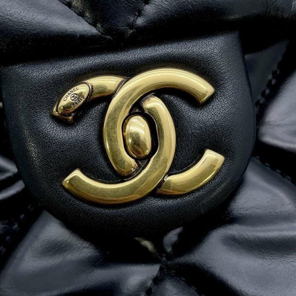 シャネル ハンドバッグ マトラッセ ココマーク トップハンドル レザー CHANEL 2wayチェーンショルダー 黒