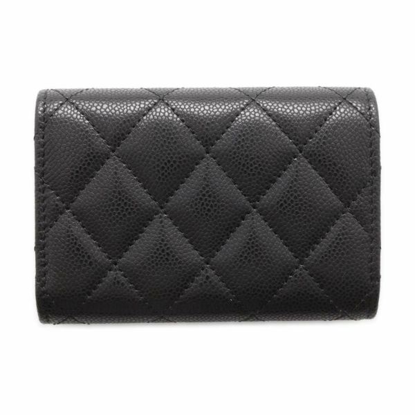 シャネル 三つ折り財布 マトラッセ ココマーク クラシック スモール フラップ ウォレット AP0230 CHANEL 財布 黒