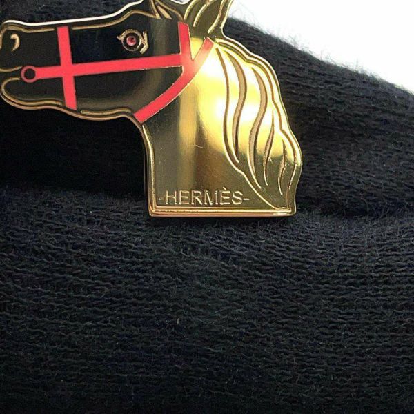 エルメス スカーフリング カドリージュ ゴールド/ピンク メタル HERMES アクセサリー