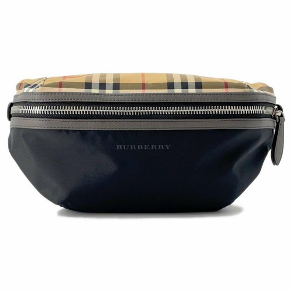 バーバリー ボディバッグ ヴィンテージチェック ナイロン 8005416 BURBERRY ベルトバッグ ウエストバッグ 黒