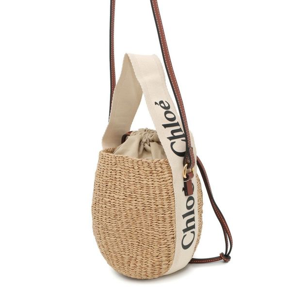 クロエ ハンドバッグ ウッディ スモール バスケット ストロー CHC22SS381G55101 Chloe ショルダーバッグ