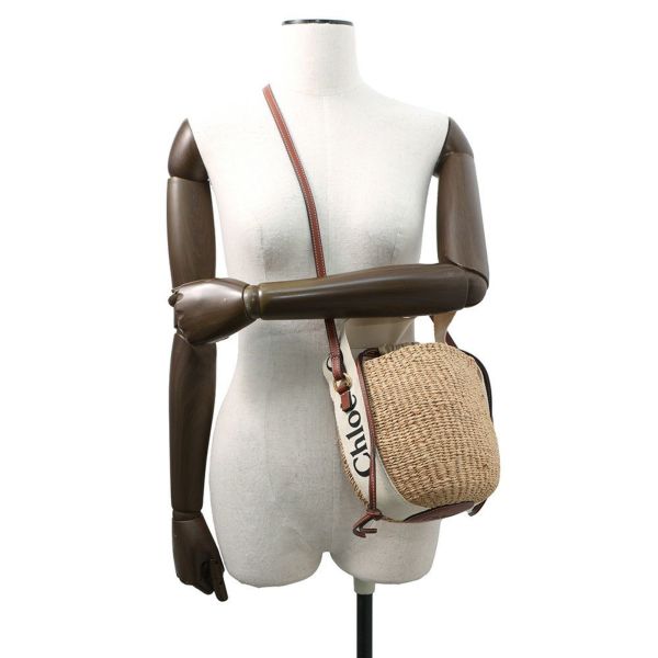 クロエ ハンドバッグ ウッディ スモール バスケット ストロー CHC22SS381G55101 Chloe ショルダーバッグ