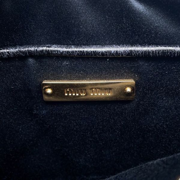 ミュウミュウ ショルダーバッグ キルティング レザー Miu Miu バッグ 黒