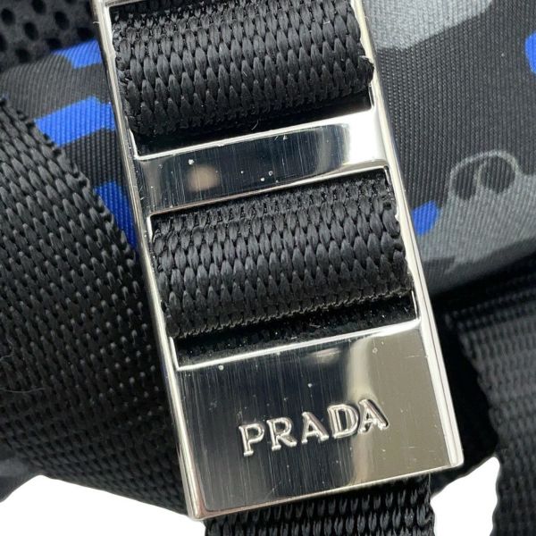プラダ リュックサック ピストル プリント ナイロン VZ0066 PRADA バックパック 黒