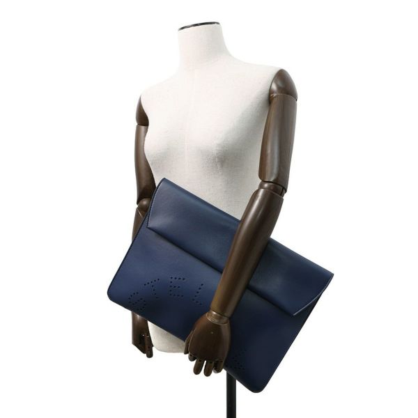 ステラマッカートニー クラッチバッグ ロゴ パンチング レザー Stella McCartney