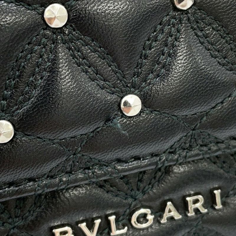 ブルガリ チェーンショルダーバッグ ディーヴァ ドリーム レザー BVLGARI 黒
