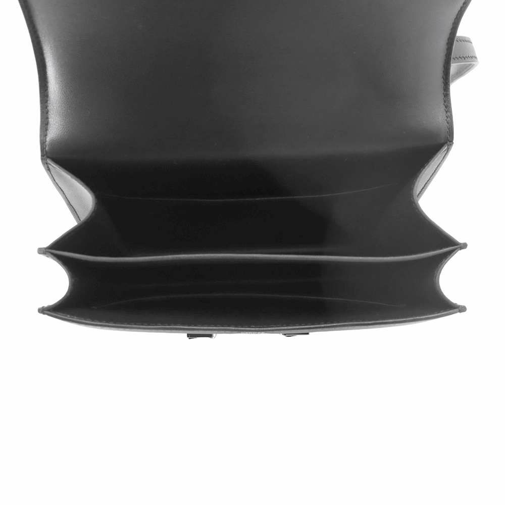 エルメス ショルダーバッグ コンスタンス ミニ スタジオ ブラック/ミラーシルバー金具 ムッシュ Z刻印 黒