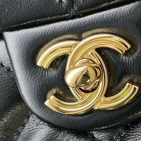 シャネル ハンドバッグ マトラッセ ココマーク トップハンドル ラムスキン AS4212 CHANEL ショルダーバッグ 黒