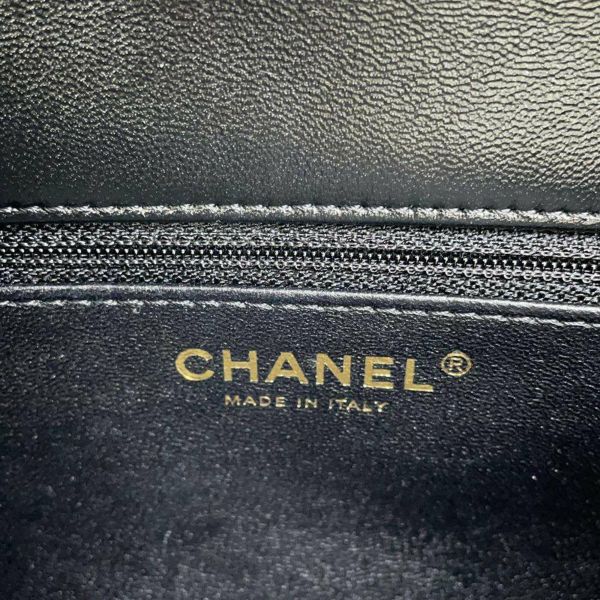 シャネル ハンドバッグ マトラッセ ココマーク トップハンドル ラムスキン AS4212 CHANEL ショルダーバッグ 黒