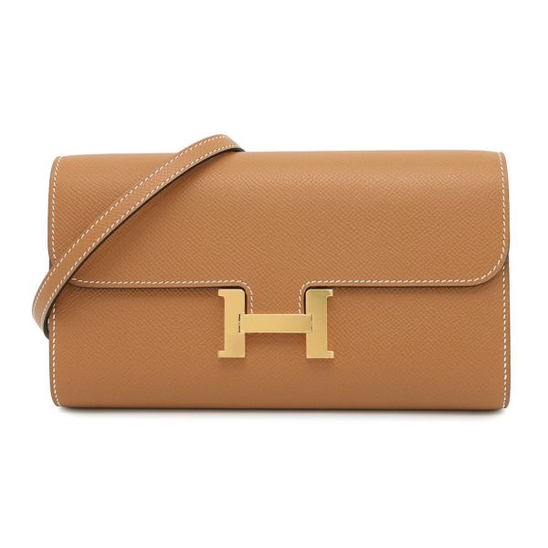 【極美品】HERMES エルメス べアン エプソン ゴールド □K刻印 長財布 エルメス 長財布 コンスタンス トゥーゴー ロング トフィー