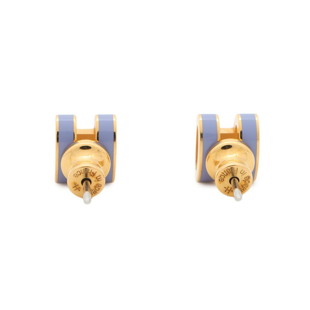 エルメス ピアス ミニ・ポップアッシュ リラ/ゴールド金具 HERMES アクセサリー