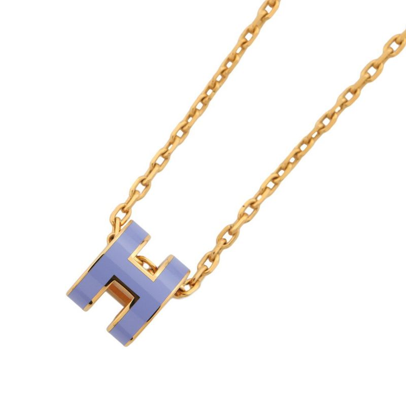エルメス ネックレス ミニ・ポップアッシュ リラ/ゴールド金具 HERMES アクセサリー