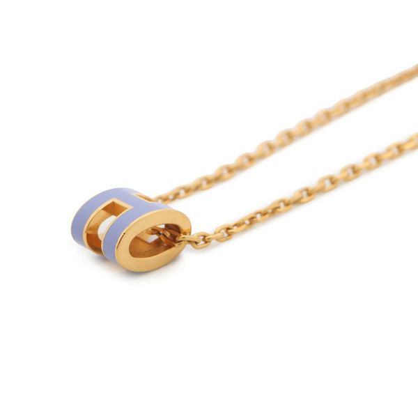 エルメス ネックレス ミニ・ポップアッシュ リラ/ゴールド金具 HERMES アクセサリー