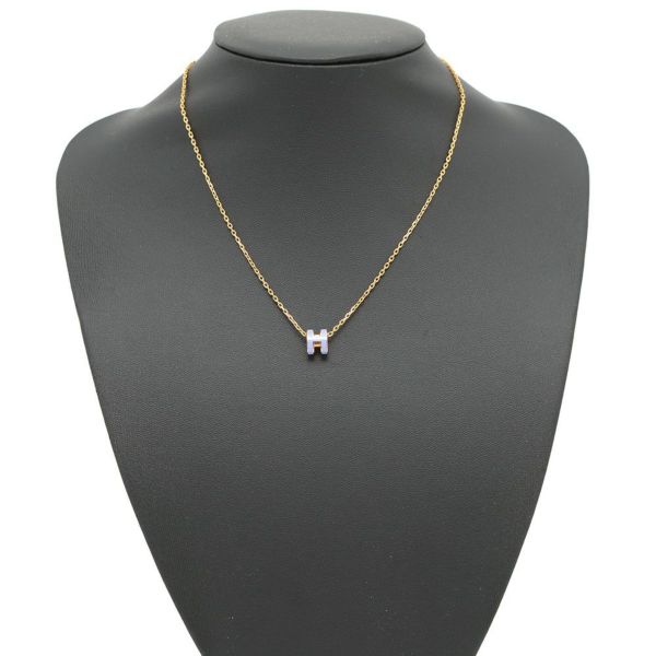 エルメス ネックレス ミニ・ポップアッシュ リラ/ゴールド金具 HERMES アクセサリー