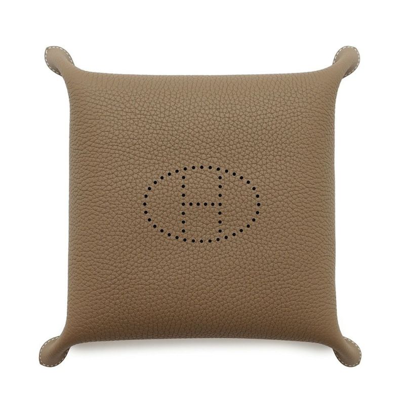 エルメス トレイ ヴィド・ポッシュ ミーズ・エ・ルランス エトゥープ/シルバー金具 トリヨン U刻印 HERMES トレー