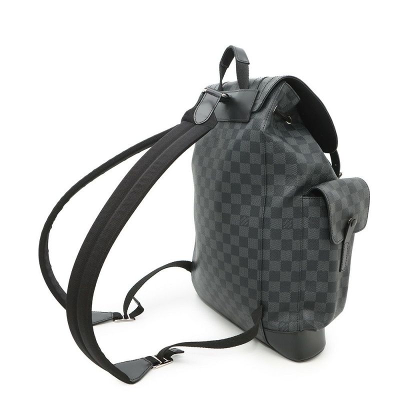 ルイヴィトン リュック ダミエ・グラフィット クリストファーMM N41379 LOUIS VUITTON ブラック 黒 バックパック