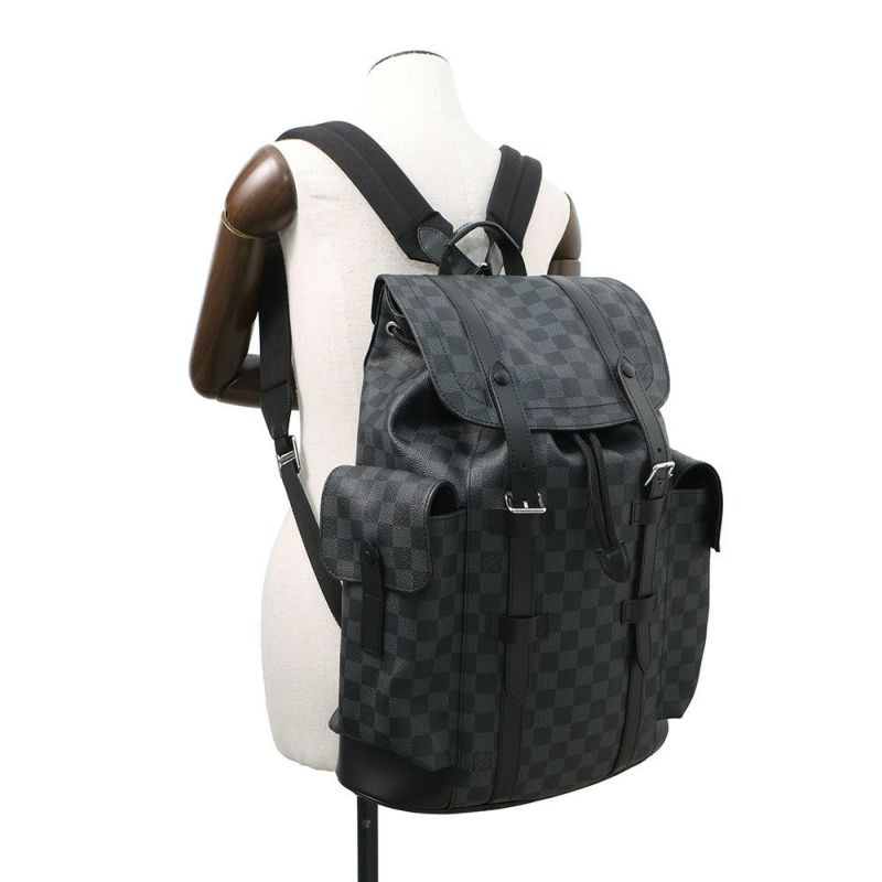ルイヴィトン リュック ダミエ・グラフィット クリストファーMM N41379 LOUIS VUITTON ブラック 黒 バックパック