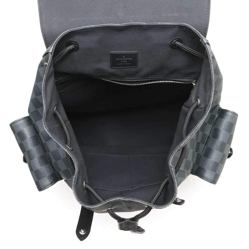 ルイヴィトン リュック ダミエ・グラフィット クリストファーMM N41379 LOUIS VUITTON ブラック 黒 バックパック