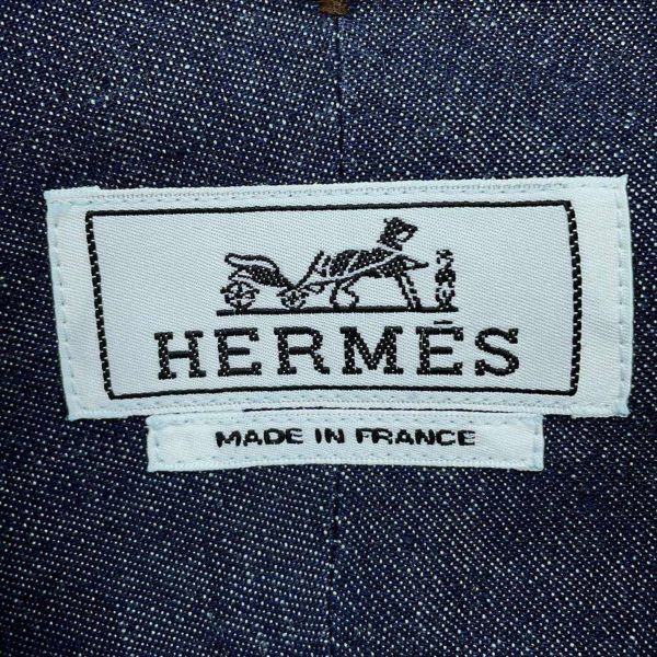 エルメス 長袖シャツ デニム セリエボタン コットン メンズサイズ38 HERMES トップス