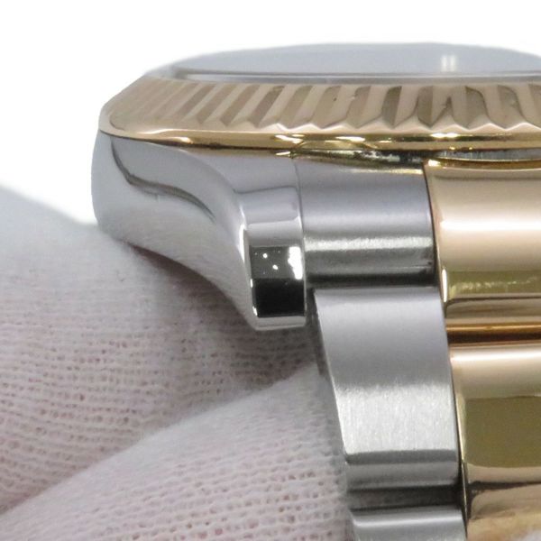 ロレックス デイトジャスト G番 SS/K18YG 116333G ROLEX 腕時計 黒文字盤 10Pダイヤ