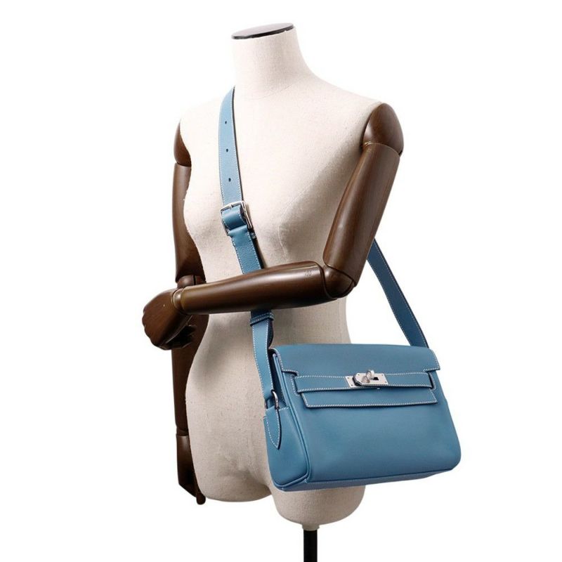 エルメス ケリーメッセンジャーPM ニューブルージーン/シルバー金具 エバーカラー W刻印 HERMES メンズ