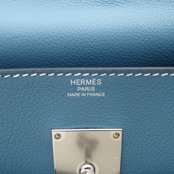 エルメス ケリーメッセンジャーPM ニューブルージーン/シルバー金具 エバーカラー W刻印 HERMES メンズ