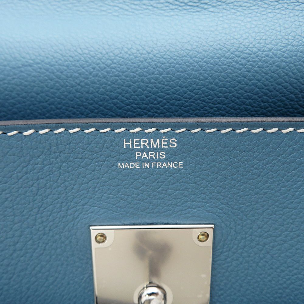 エルメス ケリーメッセンジャーPM ニューブルージーン/シルバー金具 エバーカラー W刻印 HERMES メンズ