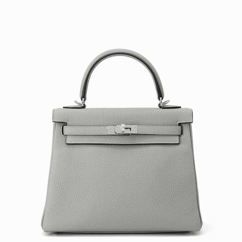 エルメス ハンドバッグ ケリー25 内縫い グリムエット/シルバー金具 トゴ W刻印 HERMES Kelly 2wayバッグ