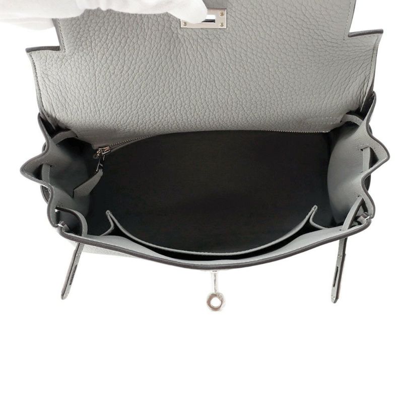 エルメス ハンドバッグ ケリー25 内縫い グリムエット/シルバー金具 トゴ W刻印 HERMES Kelly 2wayバッグ