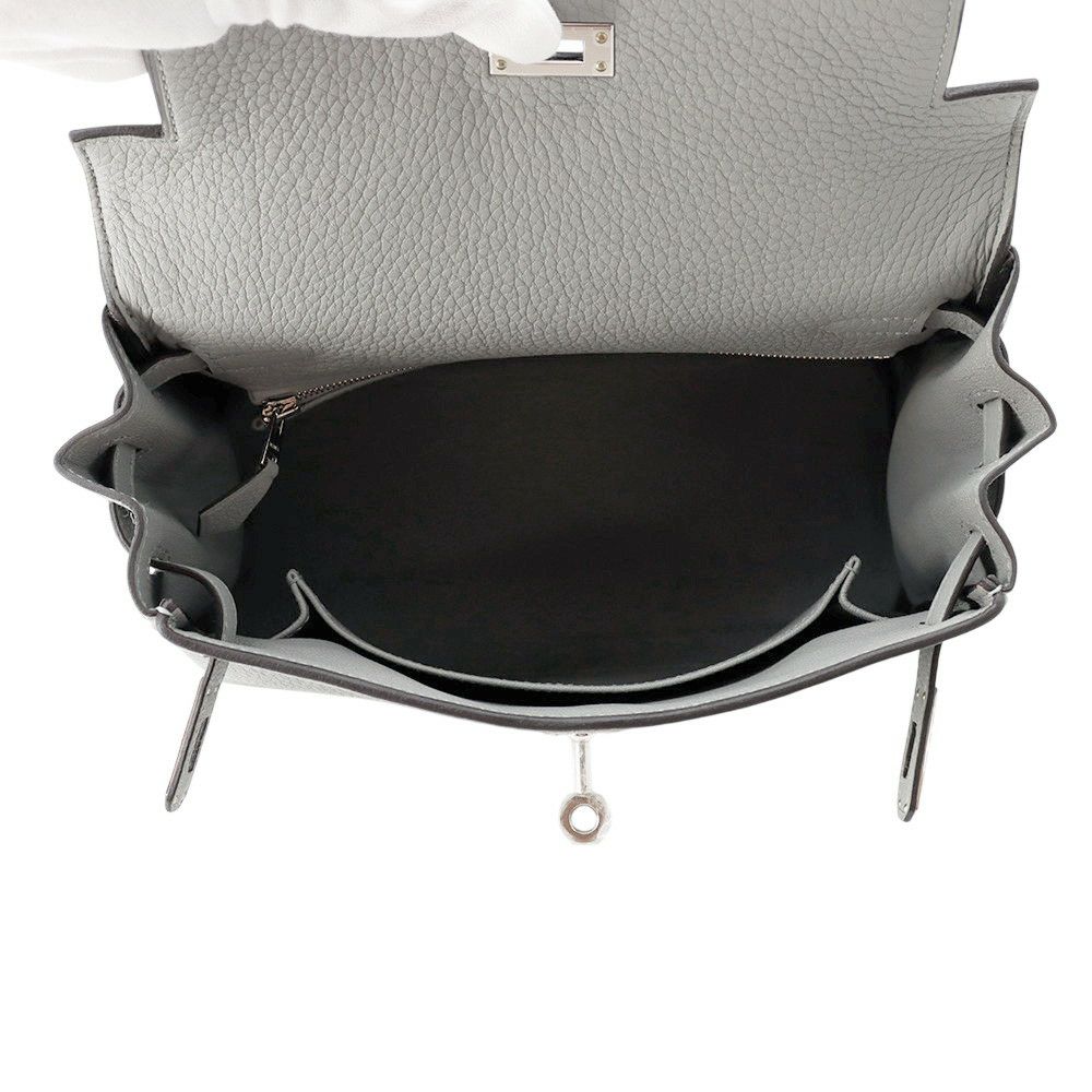 エルメス ハンドバッグ ケリー25 内縫い グリムエット/シルバー金具 トゴ W刻印 HERMES Kelly 2wayバッグ