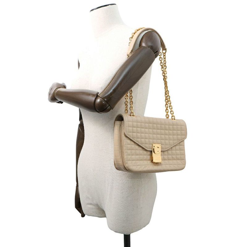 セリーヌ チェーンショルダーバッグ スモールC キルティング レザー 188403BFC CELINE バッグ