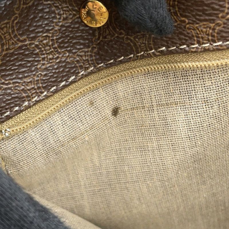 セリーヌ ボストンバッグ マカダム PVC/レザー CELINE 旅行用 トラベル