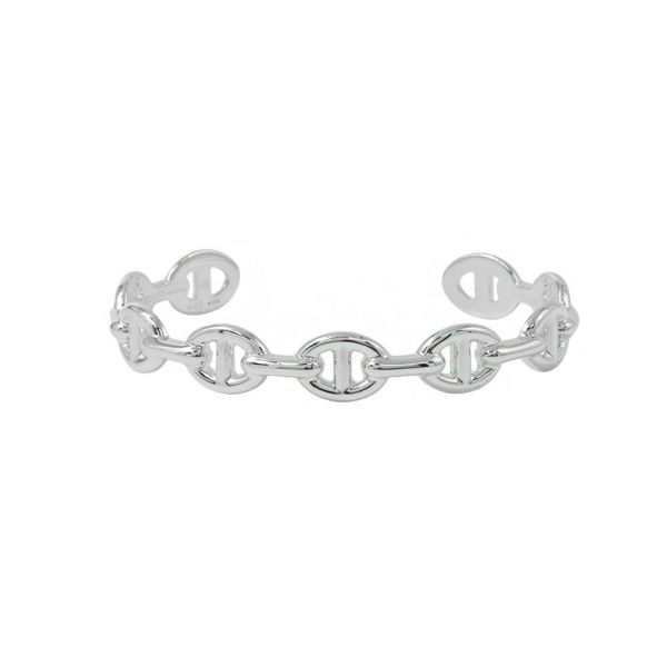 エルメス ブレスレット シェーヌダンクル アンシェネ バングル SV925シルバー サイズLG HERMES バングル