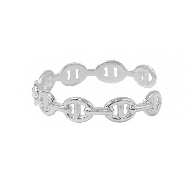 エルメス ブレスレット シェーヌダンクル アンシェネ バングル SV925シルバー サイズLG HERMES バングル