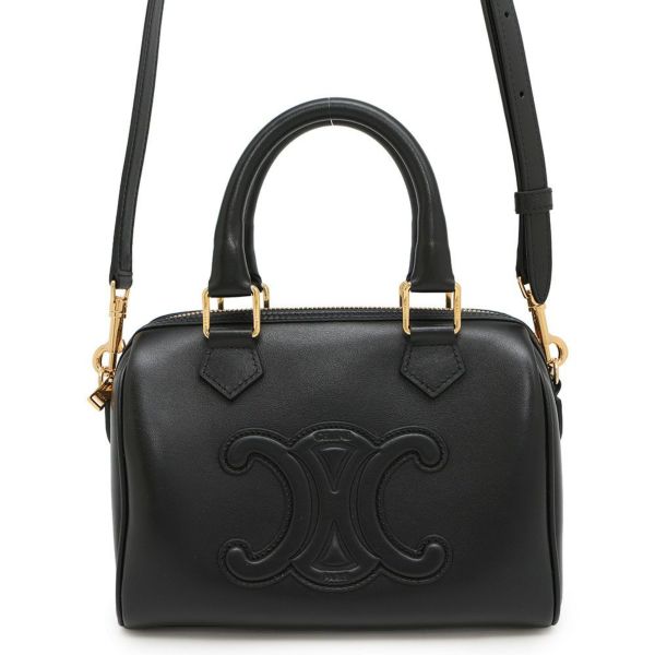CELINE セリーヌ　ハンドバック　スクエアサークルゴールド黒 CELINE - 極 美品 保存袋付 CELINE セリーヌ ヴィンテージ
