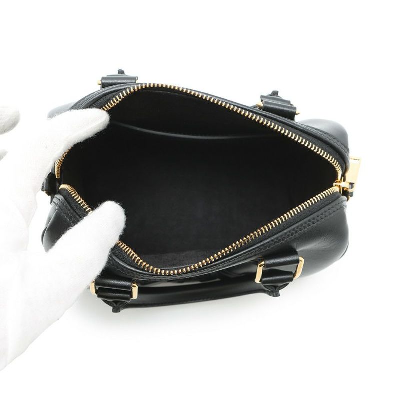 セリーヌ ハンドバッグ トリオンフ スモール ボストン カーフレザー 113773 2way 黒