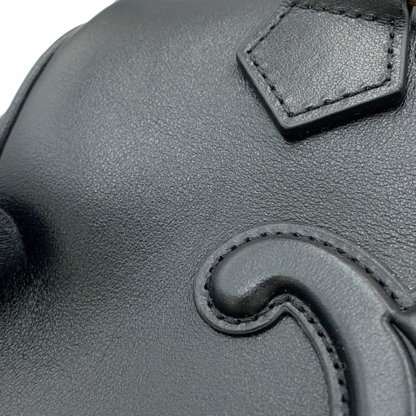 セリーヌ ハンドバッグ トリオンフ スモール ボストン カーフレザー 113773 2way 黒