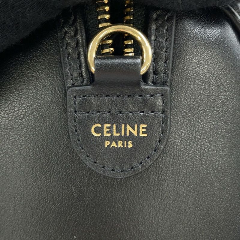 セリーヌ ハンドバッグ トリオンフ スモール ボストン カーフレザー 113773 2way 黒