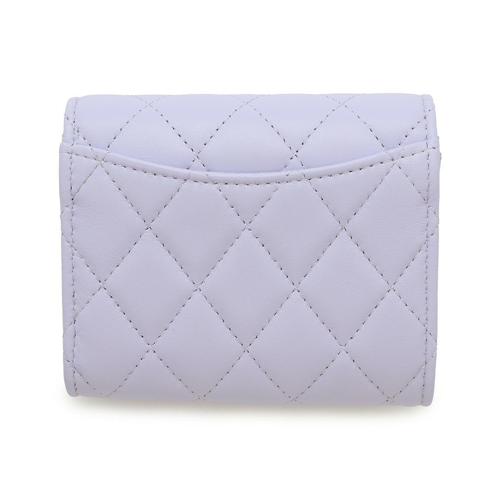 シャネル 三つ折り財布 マトラッセ ココマーク クラシック スモール フラップ ウォレット ラムスキン AP0229