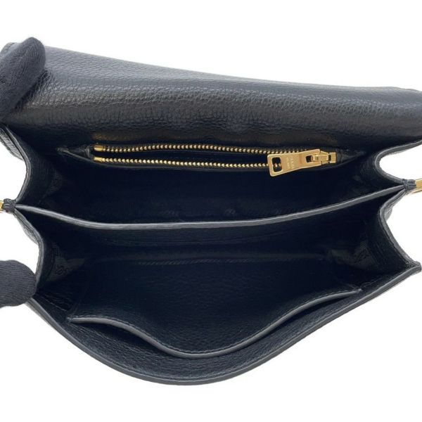 プラダ ショルダーバッグ ロゴ レザー 1BD102 PRADA バッグ 黒