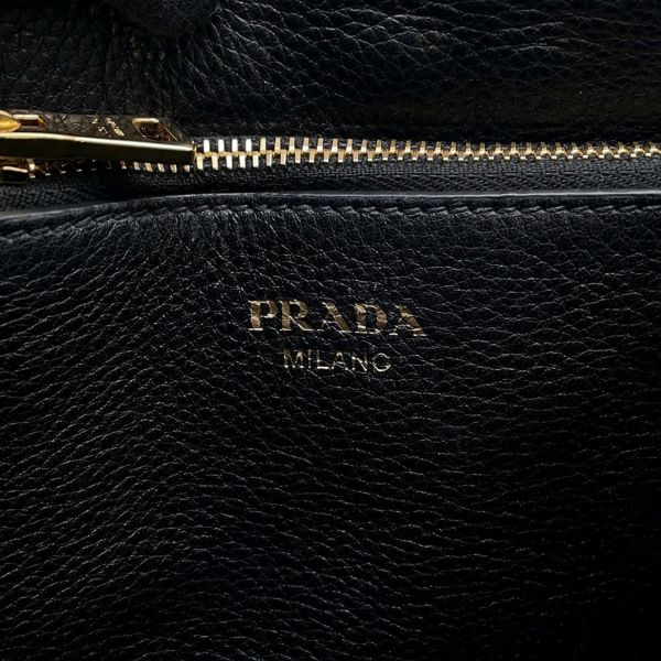 プラダ ショルダーバッグ ロゴ レザー 1BD102 PRADA バッグ 黒