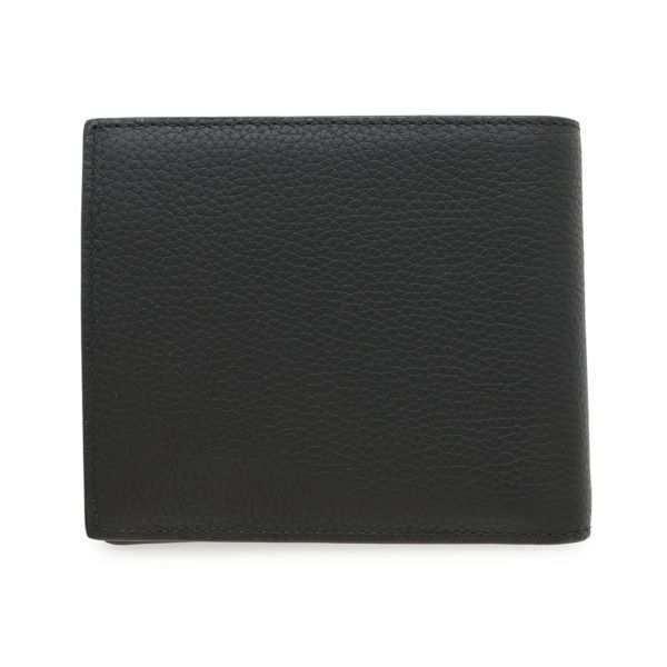 クリスチャン・ディオール 二つ折り財布 刺繍ロゴ レザー Christian Dior 黒 セール品