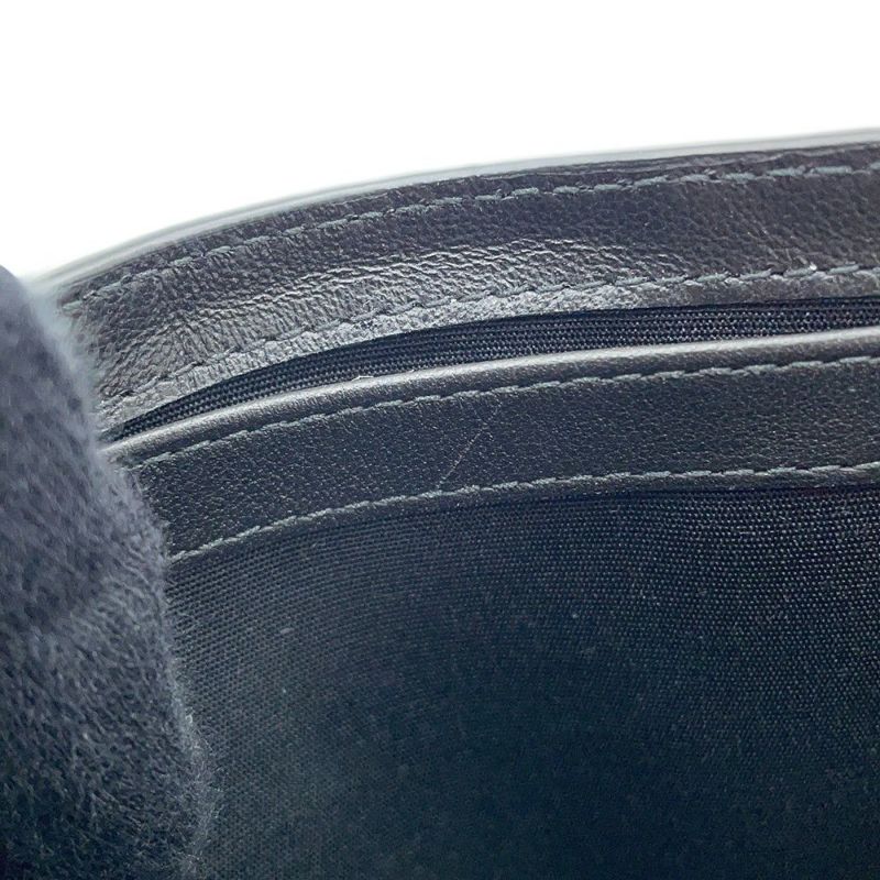 クリスチャン・ディオール 二つ折り財布 刺繍ロゴ レザー Christian Dior 黒 セール品