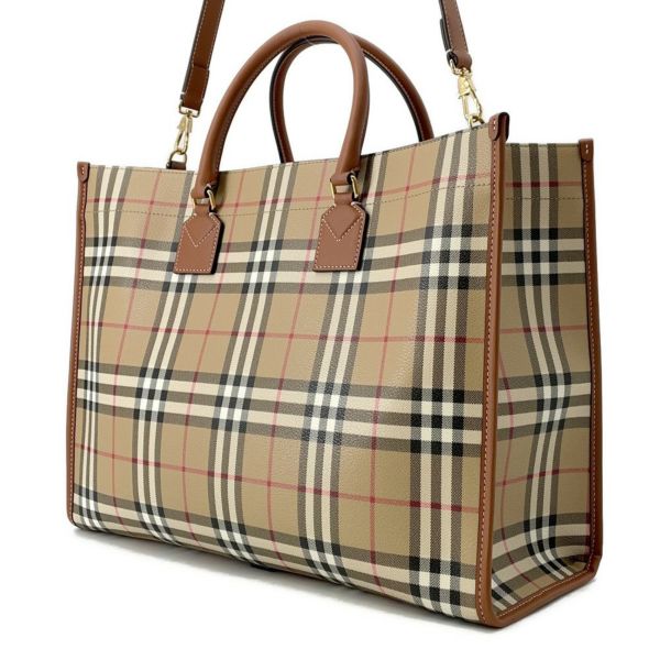 バーバリー トートバッグ フレヤトート ミディアム PVC/レザー 8097568 BURBERRY 2wayショルダーバッグ