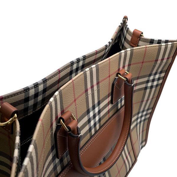 バーバリー トートバッグ フレヤトート ミディアム PVC/レザー 8097568 BURBERRY 2wayショルダーバッグ